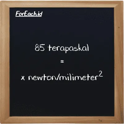 Contoh konversi terapaskal ke newton/milimeter<sup>2</sup> (TPa ke N/mm<sup>2</sup>)